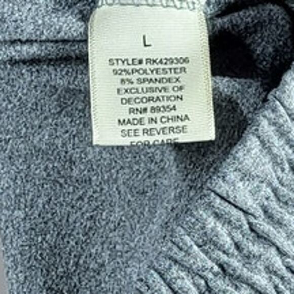 No Comment Gray Stretch Cargo Jogger Pants - Size Large - Picture 5 of 5